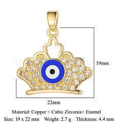 3Pcs Brass Micro Pave Cubic Zirconia Pendants&nbsp;ZIRC-OY001-57