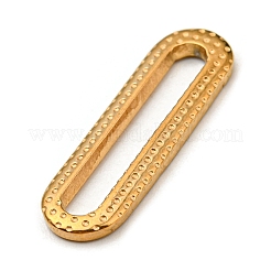 304ステンレススチールリンクリング  ハンマー  オーバル  ゴールドカラー  25x7.5x2mm  内径：21x3mm&nbsp;STAS-L270-03G