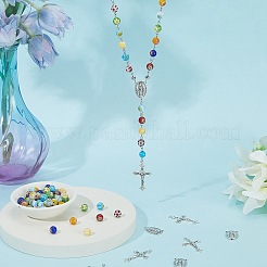 DIY Rosary Bead Jewelry Making Finding Kits&nbsp;DIY-SC0031-64