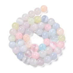 Macaron Color Natural Selenite Beads Strands&nbsp;G-Q162-A01-02A-02