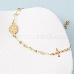 Religion 304 Stainless Steel Link Bracelets&nbsp;BJEW-F524-05A-G