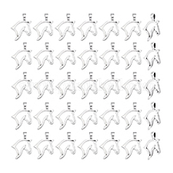 チベットスタイルの亜鉛合金ペンダント100個。  馬  アンティークシルバー  28x21x2mm  穴：5x3mm&nbsp;TIBEP-PH0001-85