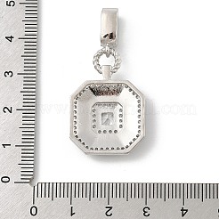 Brass Micro Pave Cubic Zirconia Pendants&nbsp;KK-U047-05P