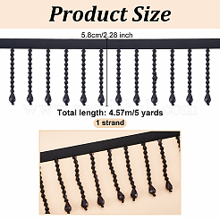 Acrylic & Polyester Lace Ribbon&nbsp;OCOR-WH0110-08A