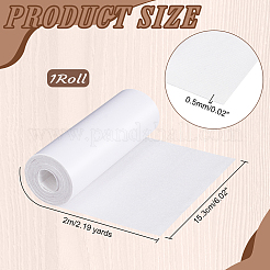 リネンの粘着布  DIYクラフト  ホワイト  2000x153x0.5mm&nbsp;DIY-WH0580-40A-01