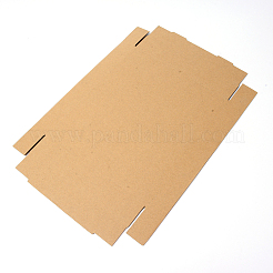 紙箱  フリップカバー  ジュエリーパッキング用  長方形  バリーウッド  24.5x21x3.5cm&nbsp;LS-CON-WH0083-01A