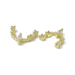 Brass Pave Clear Cubic Zirconia Cabochons&nbsp;MRMJ-B002-08LG