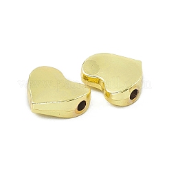 めっき合金ビーズラック  ハート  ライトゴールド  10x10.5x4mm  穴：1.8mm&nbsp;PALLOY-I216-32LG