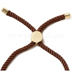Half Finished Twisted Milan Rope Slider Bracelets&nbsp;FIND-G032-01G-18