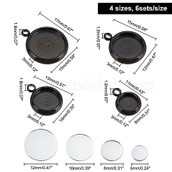 DIY Flat Round Pendant Making Kit&nbsp;DIY-DC0001-17