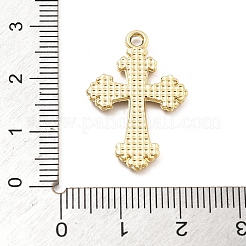 合金ラインストーンペンダント  UVメッキ  クロス  ゴールドカラー  26.5x17.5x2mm  穴：1.8mm&nbsp;FIND-U026-26G