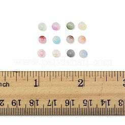 2400色のフロストガラスビーズ12個  双円錐形  金箔  多面カット  ミックスカラー  4.5x3.5mm  穴：1mm  200個/カラー&nbsp;FGLA-FS0001-02