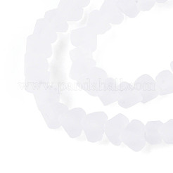 曇らされた透明なガラスビーズ  三角形  透明  3~3.5x4~4.5x4~4.5mm  穴：0.8mm&nbsp;X1-GLAA-N016-4mm-11