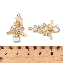 Brass Micro Pave Cubic Zirconia Pendants&nbsp;KK-C155-18G-01