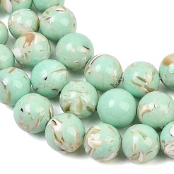 Synthetic Turquoise and Sea Shell Assembled Graduated Beads Strands&nbsp;GG-CBA2AE1-A07-C