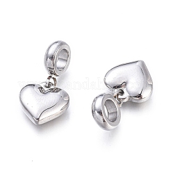 Tarnish Resistant 304 Stainless Steel European Dangle Charms&nbsp;STAS-M274-113P