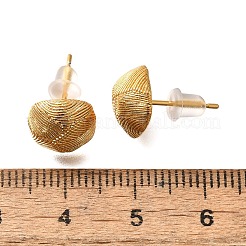 Brass Square Stud Earrings&nbsp;EJEW-Z083-04G