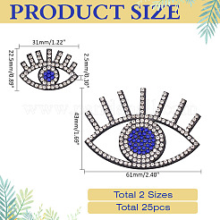 2 Styles Rhinestone Cloth Sticker&nbsp;AJEW-ME0001-16