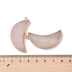 Electroplate Natural Rose Quartz Pendants&nbsp;G-XCP0001-21