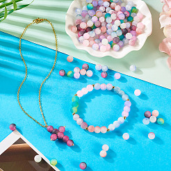 200Pcs 10 Colors Crackle Glass Beads Strands&nbsp;GLAA-TA0003-31B
