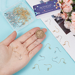 100Pcs 2 Styles Brass Ear Wire&nbsp;KK-SC0004-85
