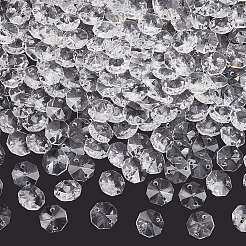 240Pcs Transparent K9 Glass Connector Charms&nbsp;GLAA-SP0001-92