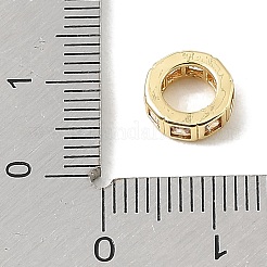 Brass Pave Cubic Zirconia European Beads&nbsp;CU-CBA389D-02G