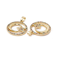 Brass Micro Pave Cubic Zirconia Pendants&nbsp;KK-E068-VC066