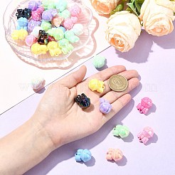 50個の不透明なアクリルパーツ  鐘  ミックスカラー  23.5x17mm  穴：2.5mm&nbsp;SACR-CJ0001-72
