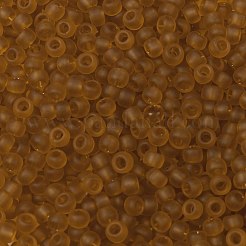 TOHOラウンドシードビーズ  日本製シードビーズ  （2cf）マットダークトパーズ  8/0  3mm  穴：1mm  約1110個/50g&nbsp;SEED-XTR08-0002CF