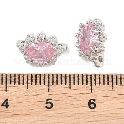 SHEGRACE Flower Brass Micro Pave Cubic Zirconia Spacer Bars&nbsp;XGRQ5K967-826P