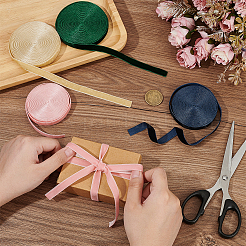 20Yards 4 Colors Single Face Velvet Ribbon&nbsp;SRIB-PH0001-46C