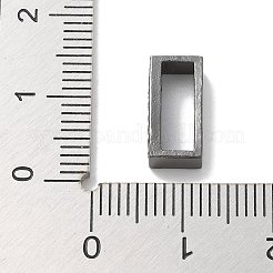 Rack Plating Rectangle Brass Micro Pave Cubic Zirconia Slide Charms&nbsp;KK-L224-037B