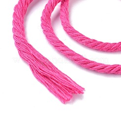 コットン糸  DIYの工芸品について  ギフトラッピングとジュエリー作り  濃いピンク  3mm  約109.36ヤード（100m）/ロール&nbsp;OCOR-F014-01N