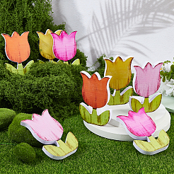 PVC Tulip Sculpture Display Decorations&nbsp;DJEW-WH0058-41