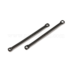 304ステンレススチールコネクタチャーム  バーリンク  電気泳動黒  25x2x1mm  穴：1mm&nbsp;STAS-Q323-04F-B