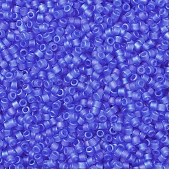 MIYUKIデリカビーズ  シリンダー  日本製シードビーズ  11/0  （db1285)マット透明な紺z ab  1.3x1.6mm  穴：0.8mm  約2000PCS /ボトル  10 G /ボトル&nbsp;SEED-JP0008-DB1285