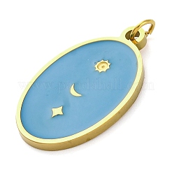 Ion Plating(IP) 304 Stainless Steel Enamel Pendants&nbsp;STAS-Z104-04G