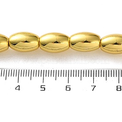 電気めっき合成磁性ヘマタイト ビーズ 連売り  ライス  ミックスカラー  12x8mm  穴：1.2mm  約33~35個/連  15.35~16.22インチ（39~41.2cm）&nbsp;G-Q1009-E02-8x12mm