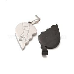 304 Stainless Steel Split Pendants&nbsp;STAS-M114-02PEB