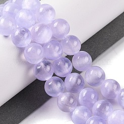 天然セレナイトビーズ連売り  染め  ラウンド  ライラック  6mm  穴：1.2mm  約65個/連  15.35インチ（39cm）&nbsp;G-C142-01A-02