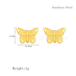 Stylish 304 Stainless Steel Butterfly Stud Earrings for Women's Daily Wear&nbsp;AO7472-2