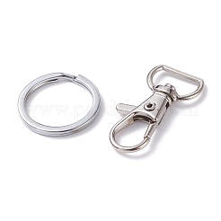合金と鉄のキーホルダークラスプ  混合図形  ミックスカラー  21~68x11~33x2~10mm&nbsp;PALLOY-XCP0001-70
