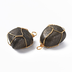 Natural Chalcopyrite Pendants&nbsp;G-N332-50-08