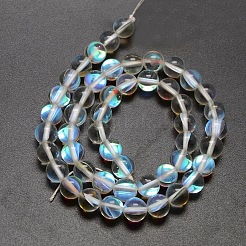 Synthetic Moonstone Beads Strands&nbsp;G-F143-6mm-03