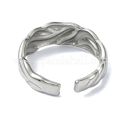 304ステンレススチールオープンカフリング  ステンレス鋼色  調整可能  7mm&nbsp;RJEW-M019-41P