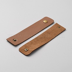 イミテーションレザーナプキンリング  鉄のスナップボタン付き  長方形  シエナ  155x35x2mm&nbsp;AJEW-WH20020-314