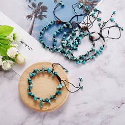 5Pcs 5 Styles Adjustable Braided Nylon Cord Anklets&nbsp;AJEW-SZ0001-63
