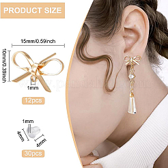12Pcs Brass Stud Earring Findings&nbsp;KK-BC0008-49