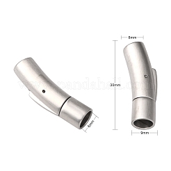 変色しにくい304ステンレススチール製バヨネット留め具  チューブ  艶消し  ステンレス鋼色  30x8x9mm  穴：6mm&nbsp;X-STAS-F131-22P